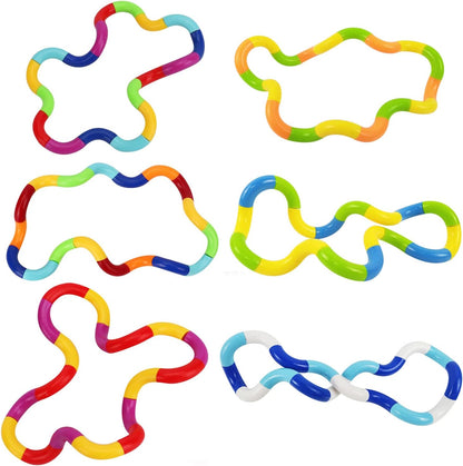 6 Pcs Tangles Fidget Toys Tangles Fidget Tangles Relax Therapy Stress Relief Feeling Winding Toy (A) V1259-DP01-A-1844