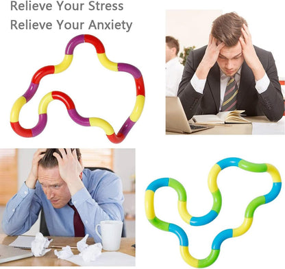 6 Pcs Tangles Fidget Toys Tangles Fidget Tangles Relax Therapy Stress Relief Feeling Winding Toy (A) V1259-DP01-A-1844