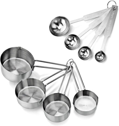 42917 Commercial Quality Stainless Steel Measuring Cups and Spoons Combo Set V1259-DP01-A-1850