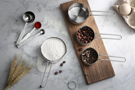 42917 Commercial Quality Stainless Steel Measuring Cups and Spoons Combo Set V1259-DP01-A-1850