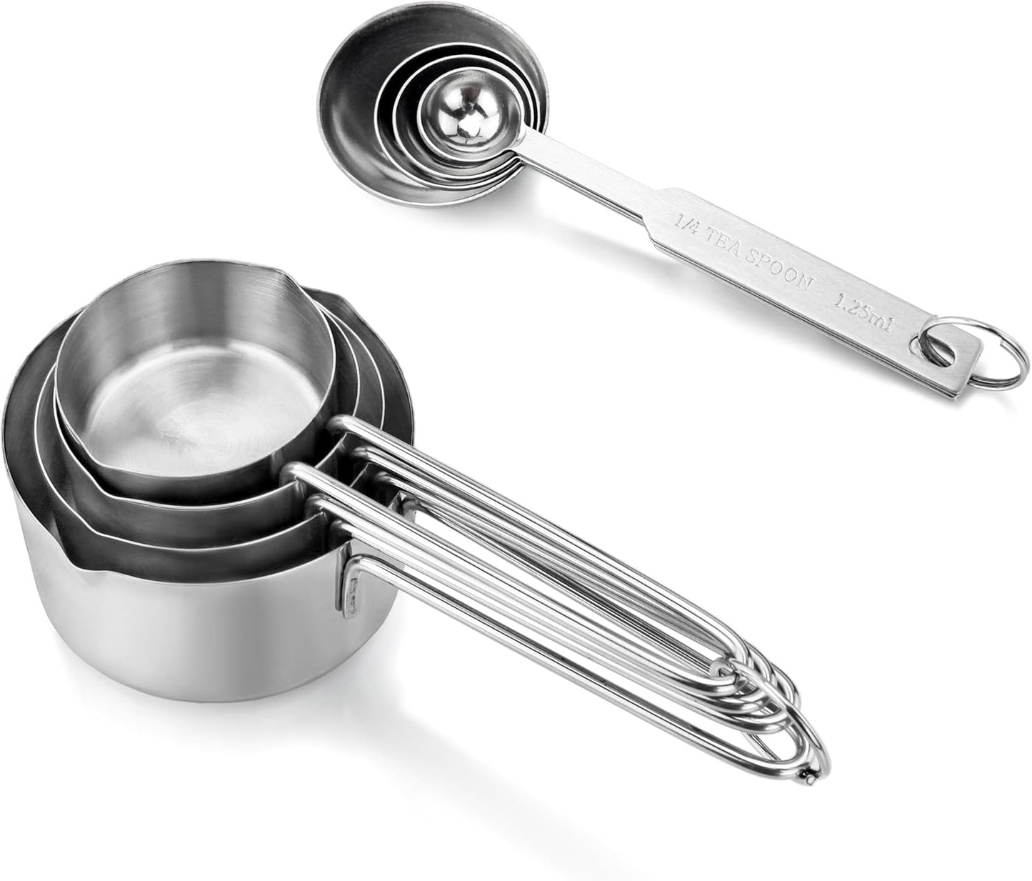 42917 Commercial Quality Stainless Steel Measuring Cups and Spoons Combo Set V1259-DP01-A-1850