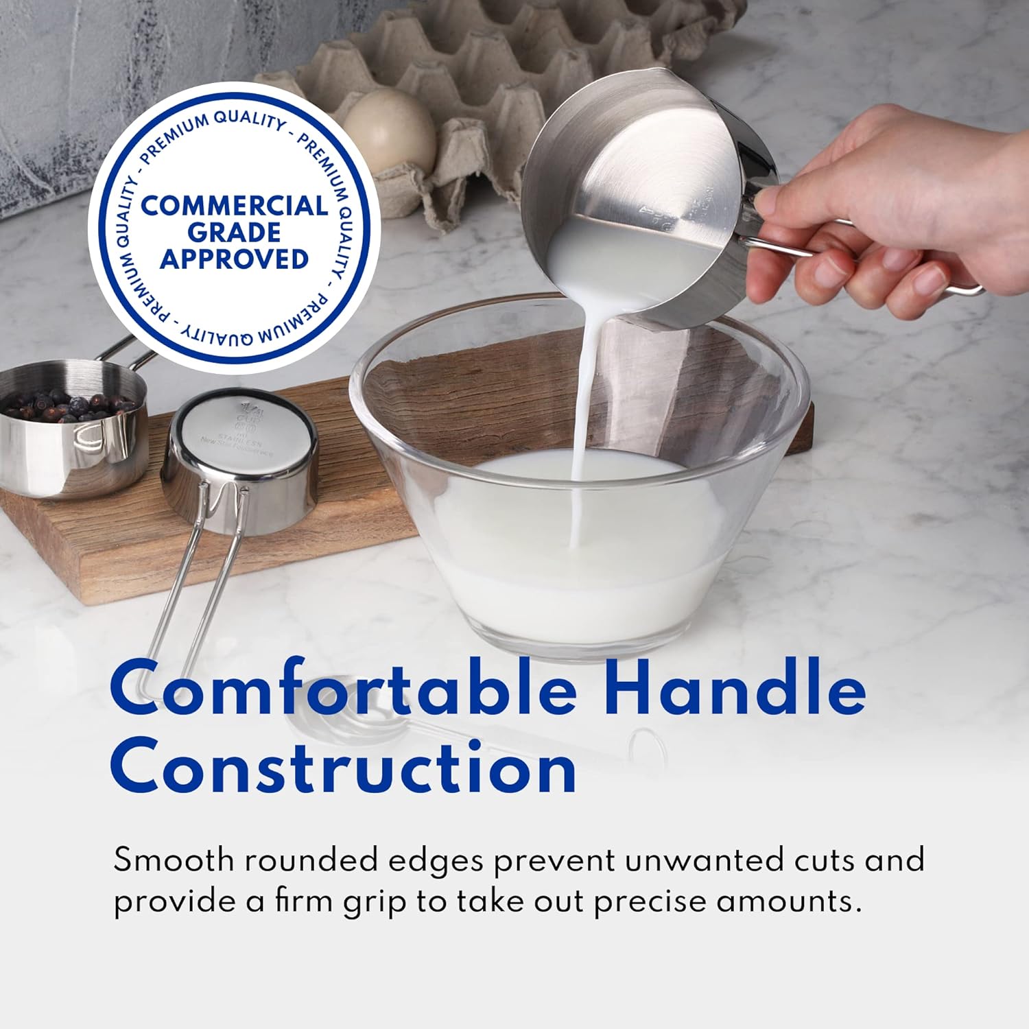 42917 Commercial Quality Stainless Steel Measuring Cups and Spoons Combo Set V1259-DP01-A-1850