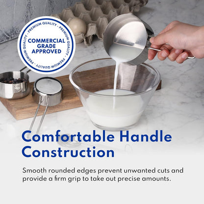 42917 Commercial Quality Stainless Steel Measuring Cups and Spoons Combo Set V1259-DP01-A-1850