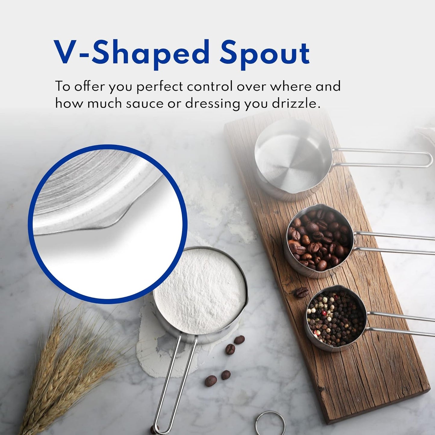 42917 Commercial Quality Stainless Steel Measuring Cups and Spoons Combo Set V1259-DP01-A-1850