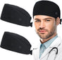 Working Caps with Button and Sweatband, Adjustable Working Hats for Women Men, One Size (Tie Back or Toggle) V1259-DP01-A-1856