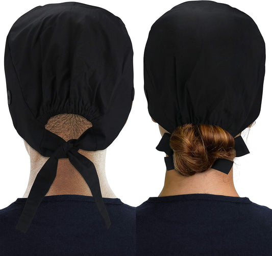 Working Caps with Button and Sweatband, Adjustable Working Hats for Women Men, One Size (Tie Back or Toggle) V1259-DP01-A-1856