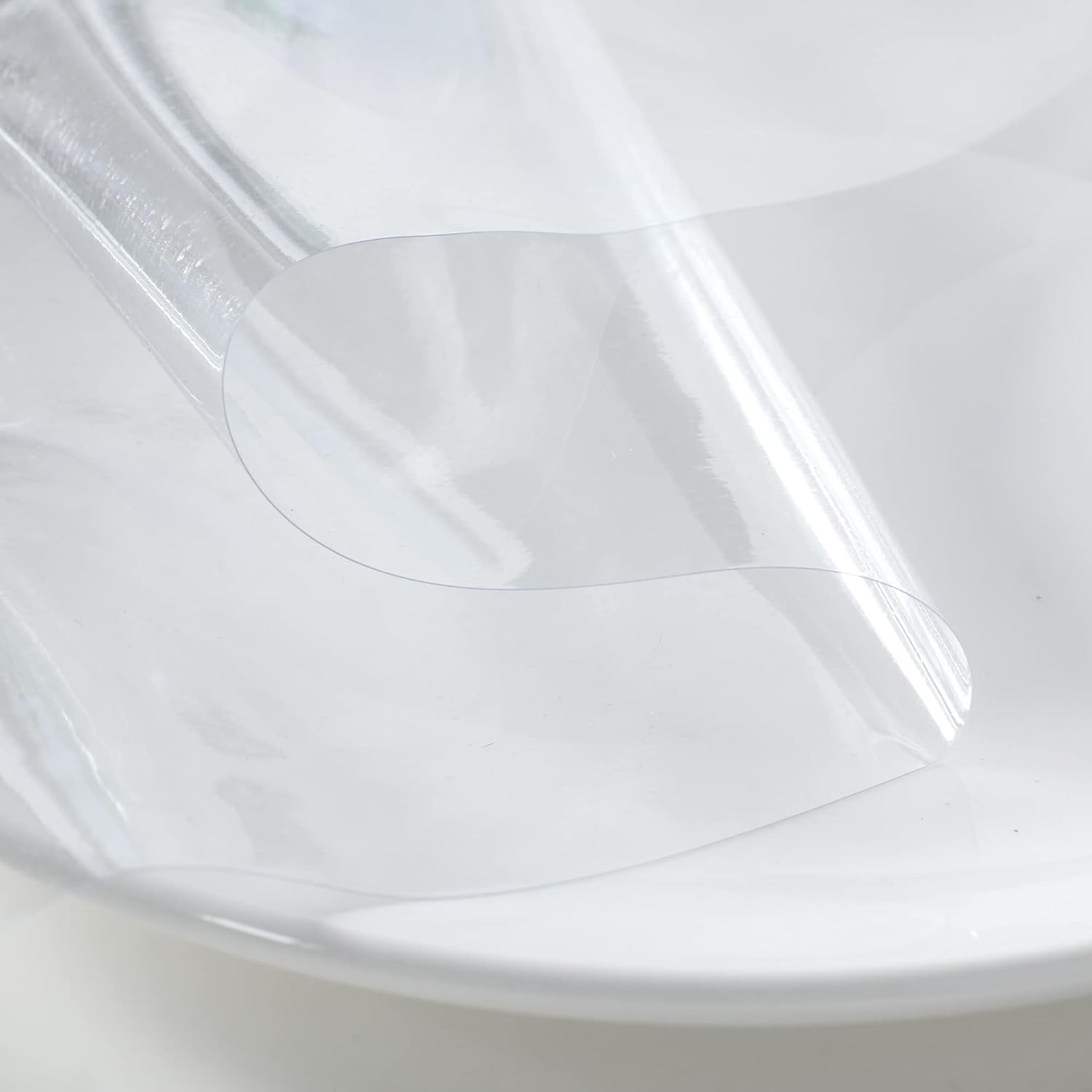 Clear Plastic Tablecloth 52 x 70 Inch, 100% Waterproof Oil-Proof Spill-Proof Vinyl PVC Table Cloth, Wipeable V1259-DP01-A-1857