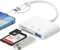 3 in 1 SD Card Reader for iPhone iPad Camera, Memory Card Reader with SD and TF Card Dual Slot, Digital V1259-DP01-A-1858