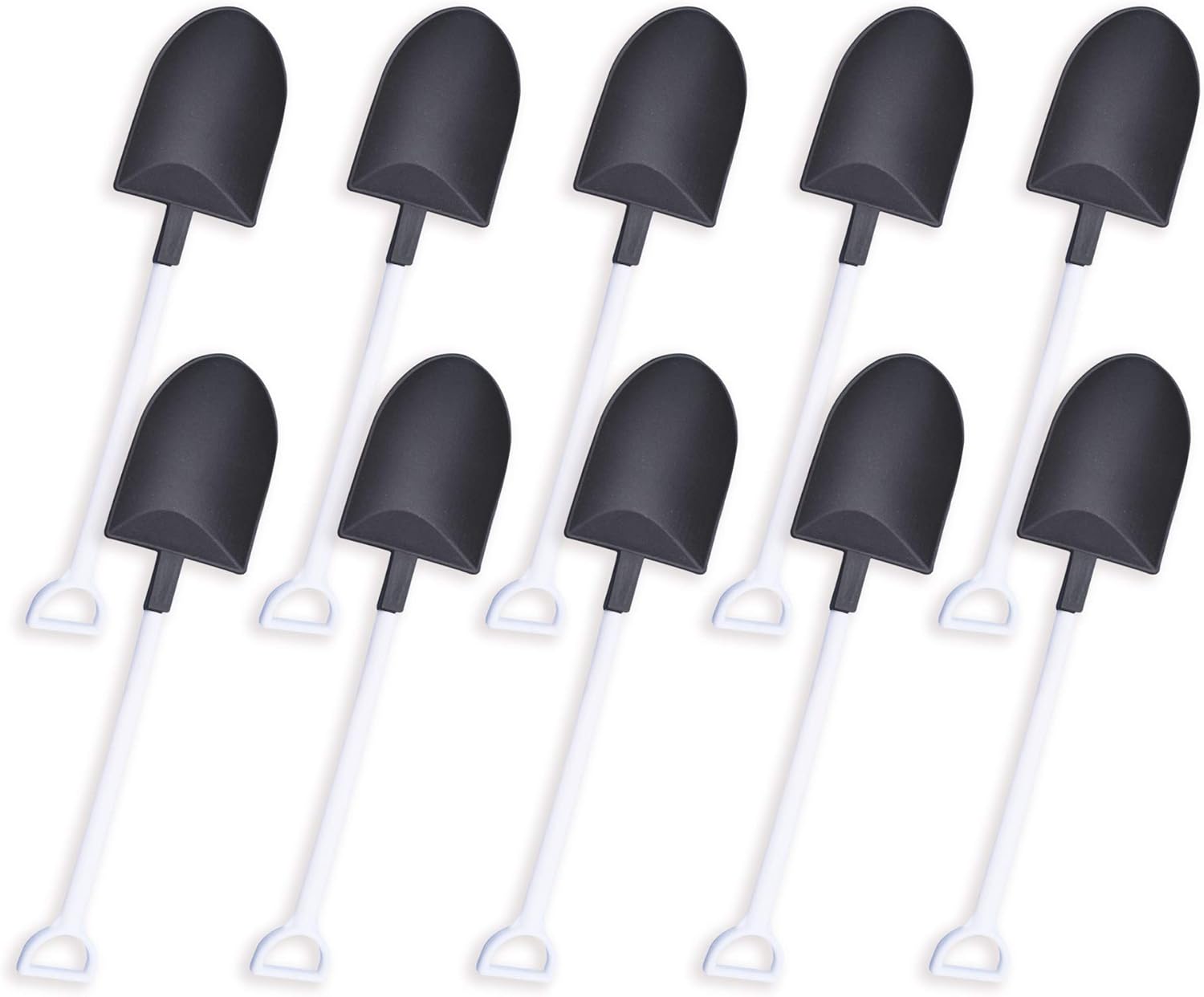 oxe Novelty Mini Shovel Shape Spoons Cute Disposable Plastic Dessert Spoons,Set of 50 (model 2) V1259-DP01-A-1871