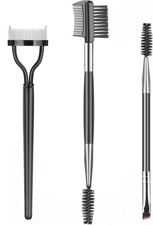 Eyebrow Brush Eyelash Separator Brow Comb & Lash Spoolie Professional Eye Makeup Tools (3 Pieces Set) V1259-DP01-A-1875