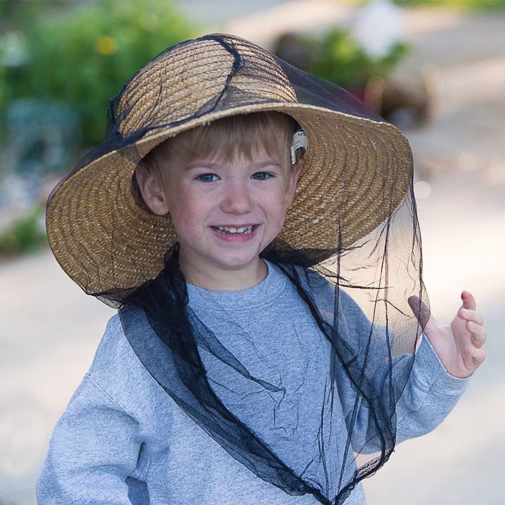 Mosquito Head Net Mesh with Drawstring, Bug Face Netting for Hats, Mesh Face Shield for Men & Women Screen V1259-DP01-A-1885