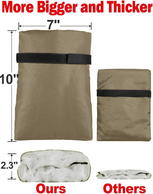 Outdoor Faucet Cover for Winter Freeze Protection 10'' x 8'', 2 Packs Khaki Thickened Frost Free Outdoor V1259-DP01-A-1889