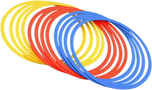 Speed and Agility Training Rings, 12Pcs 12" Multifunction Ring Toss Game Rings, Speed Agility Tennis Soccer V1259-DP01-A-1894