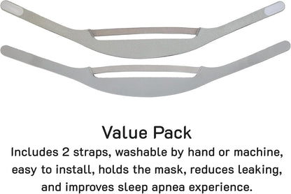2-Pack Headgear Strap Replacement compatible with Philips Respironics DreamWear Nasal CPAP Mask V1259-DP01-A-1910