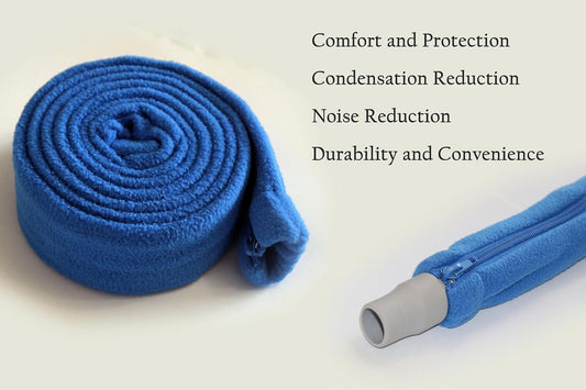 CPAP Hose Cover with 4 Holding Clips, Soft Fleece Tubing Wrap Insulator with Zipper, Universal and fit All V1259-DP01-A-1913
