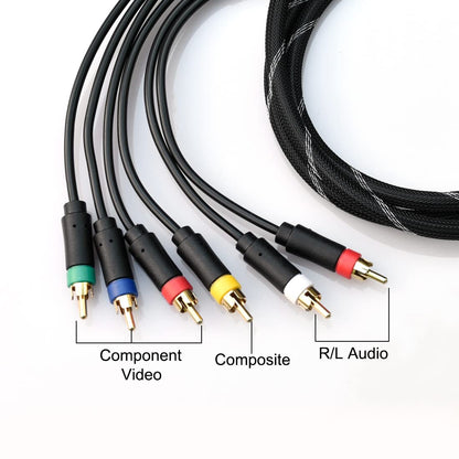 Component Audio Video Cable for PS2 / PS3 / PS3 Slim, HD Multi Out Composite RCA Audio Video Cable for PS3 (6 V1259-DP01-A-1923