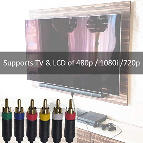 Component Audio Video Cable for PS2 / PS3 / PS3 Slim, HD Multi Out Composite RCA Audio Video Cable for PS3 (6 V1259-DP01-A-1923