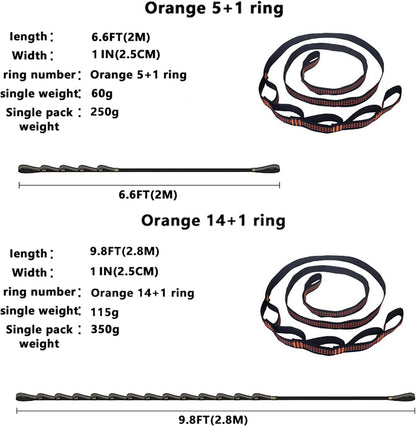 Hammock Tree Straps Tree Swing Straps Kit Best 9.2 FT Holds 1320 LBS 14+1 Adjusting Ring Straps Suitable for V1259-DP01-A-1926