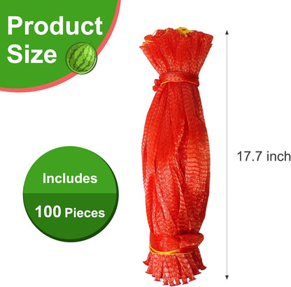 Melon Hammock Watermelon Nets, 100 Pack Heavy Duty Reusable Melon Cradle, Hanging Watermelon Mesh Bags with V1259-DP01-A-1931
