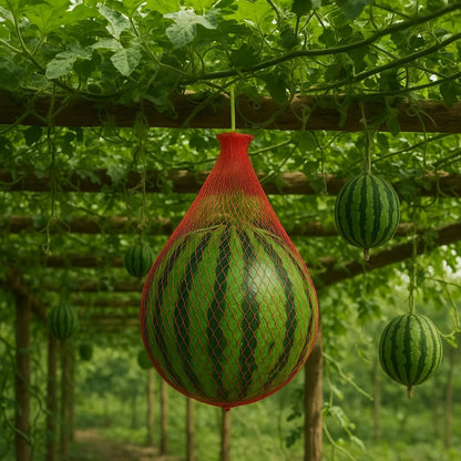 Melon Hammock Watermelon Nets, 100 Pack Heavy Duty Reusable Melon Cradle, Hanging Watermelon Mesh Bags with V1259-DP01-A-1931