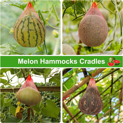 Melon Hammock Watermelon Nets, 100 Pack Heavy Duty Reusable Melon Cradle, Hanging Watermelon Mesh Bags with V1259-DP01-A-1931