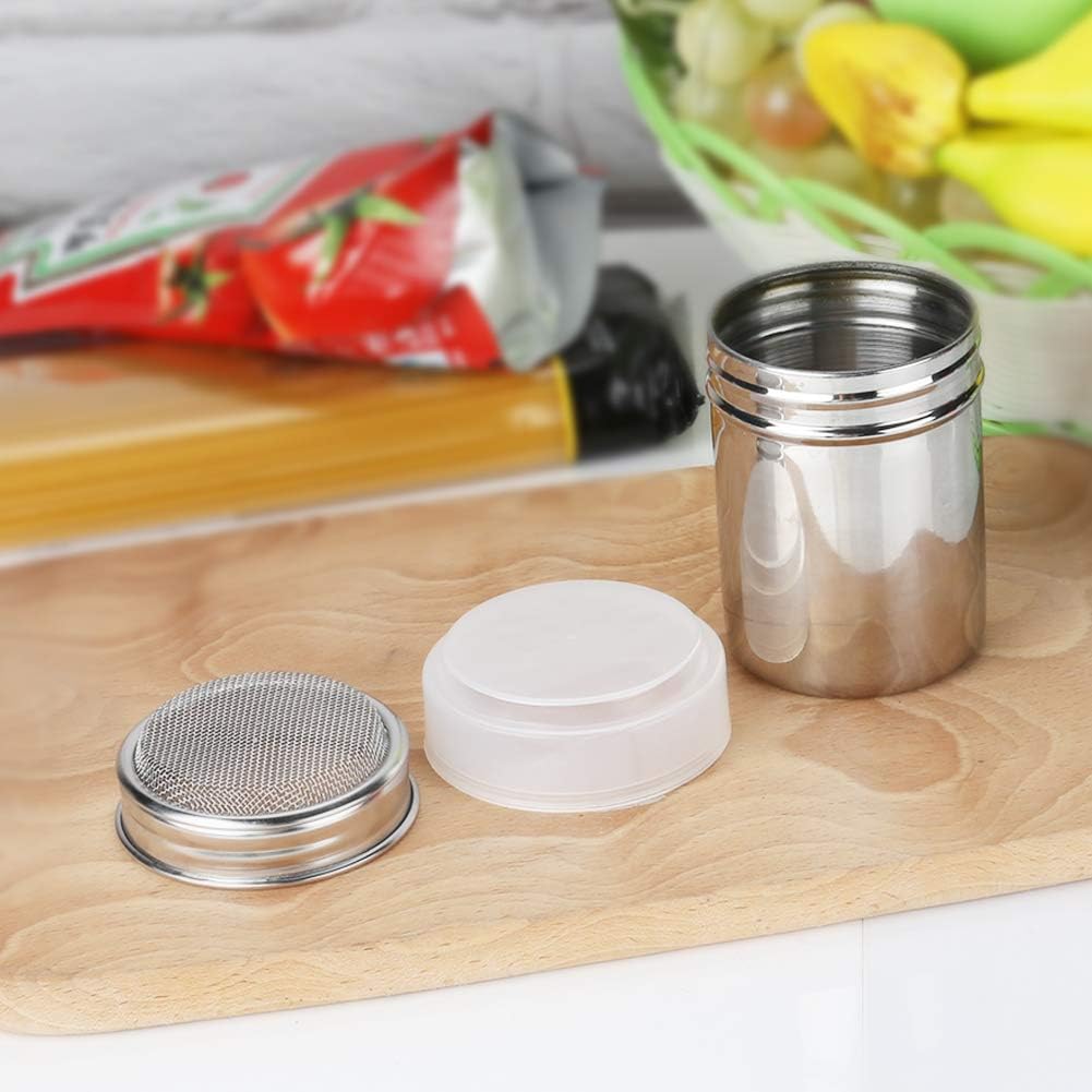 2 Pack Powdered Sugar Shaker Duster, Cinnamon Shaker Flour Sifter, Fine Mesh Stainless Steel Dredge for V1259-DP01-A-1936