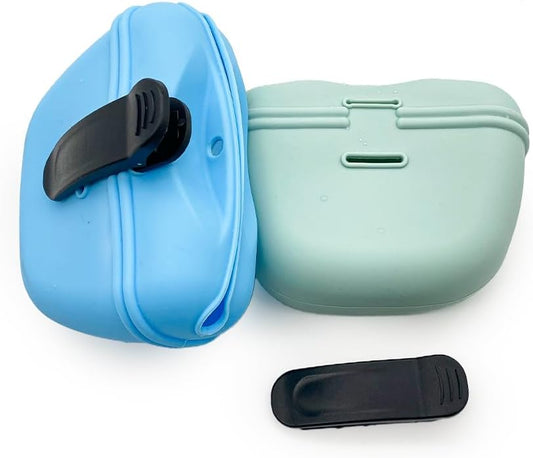 2 Pcs Silicone Dog Treat Pouch,Portable Dog Training Pouch for Treats with Magnetic Closure and Clip,Snacks V1259-DP01-A-1948