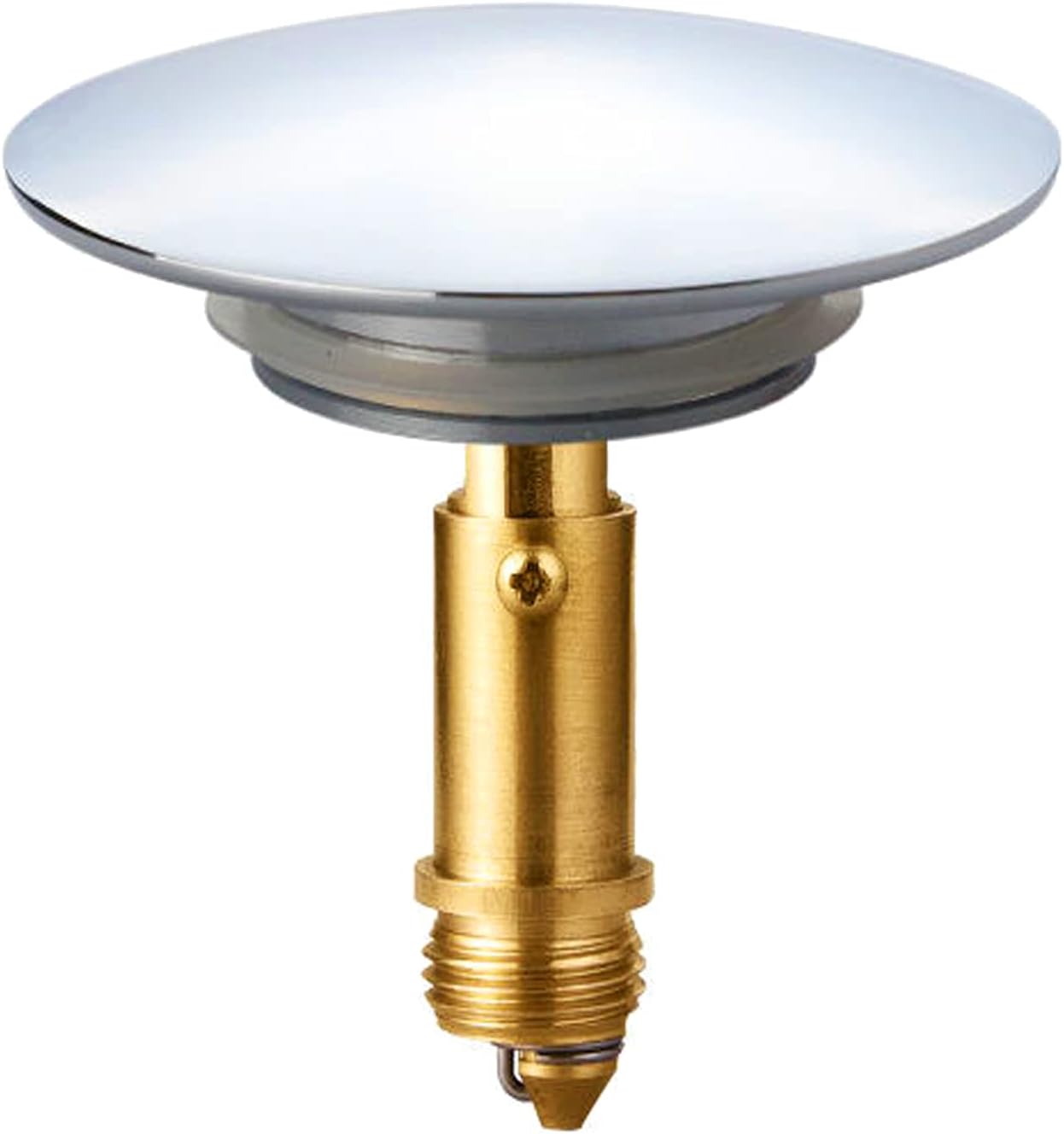 Pop-Up Click Clack Plug,66 mm Bathroom Basin Sink Button Drain,Suitable for Kitchen Bathroom Washbasin, Solid V1259-DP01-A-1957