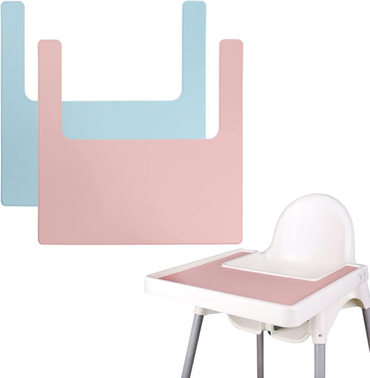 High Chair Placemat, Long Lasting High Chair Placemat Silicone, 2-Piece Set, Can Be Used Interchangeably, V1259-DP01-A-1986