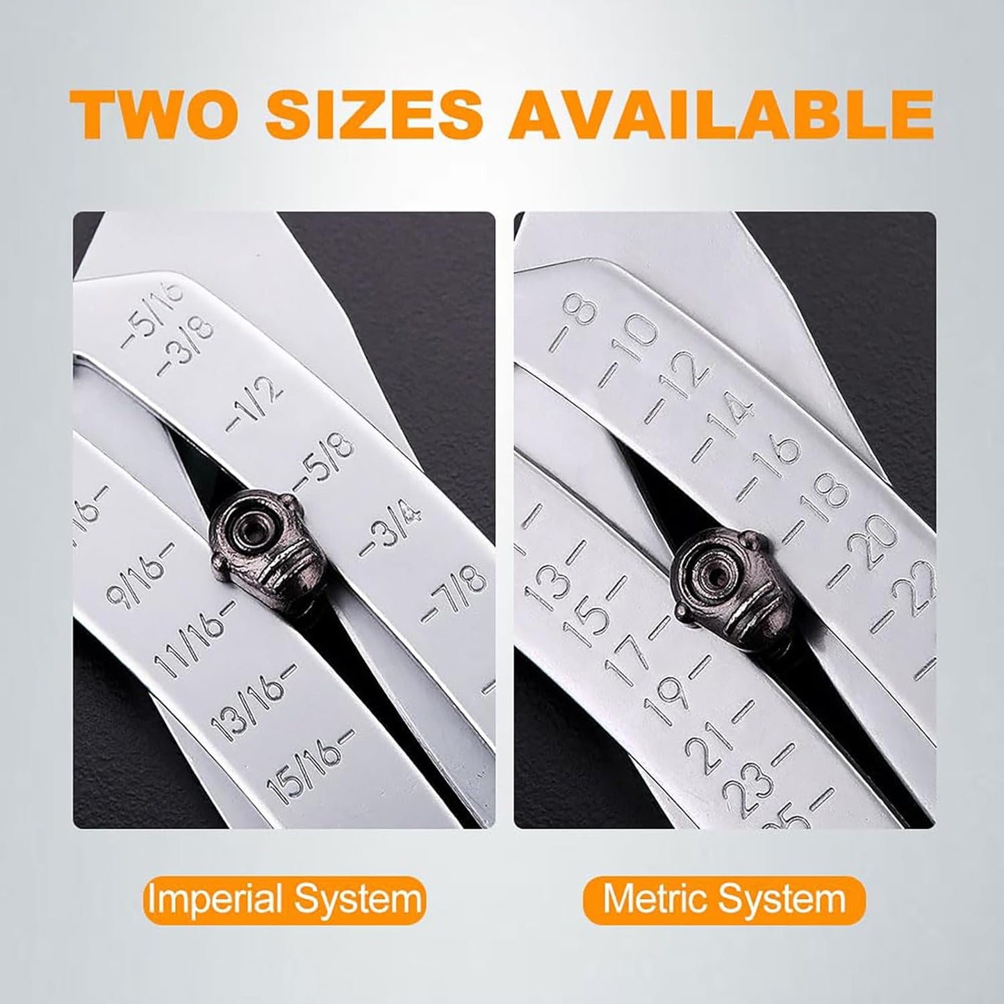 Portable Precise Thread Size Checker Keychain, Bolt Size Finder Keychain Measuring Both Metric & SAE Sizes, V1259-DP01-A-1988