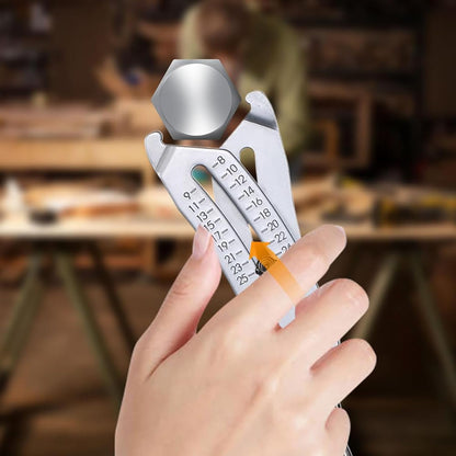 Portable Precise Thread Size Checker Keychain, Bolt Size Finder Keychain Measuring Both Metric & SAE Sizes, V1259-DP01-A-1988