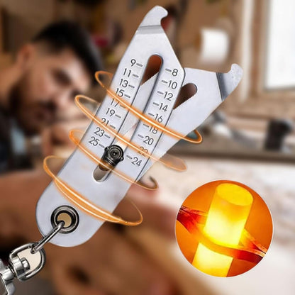 Portable Precise Thread Size Checker Keychain, Bolt Size Finder Keychain Measuring Both Metric & SAE Sizes, V1259-DP01-A-1988