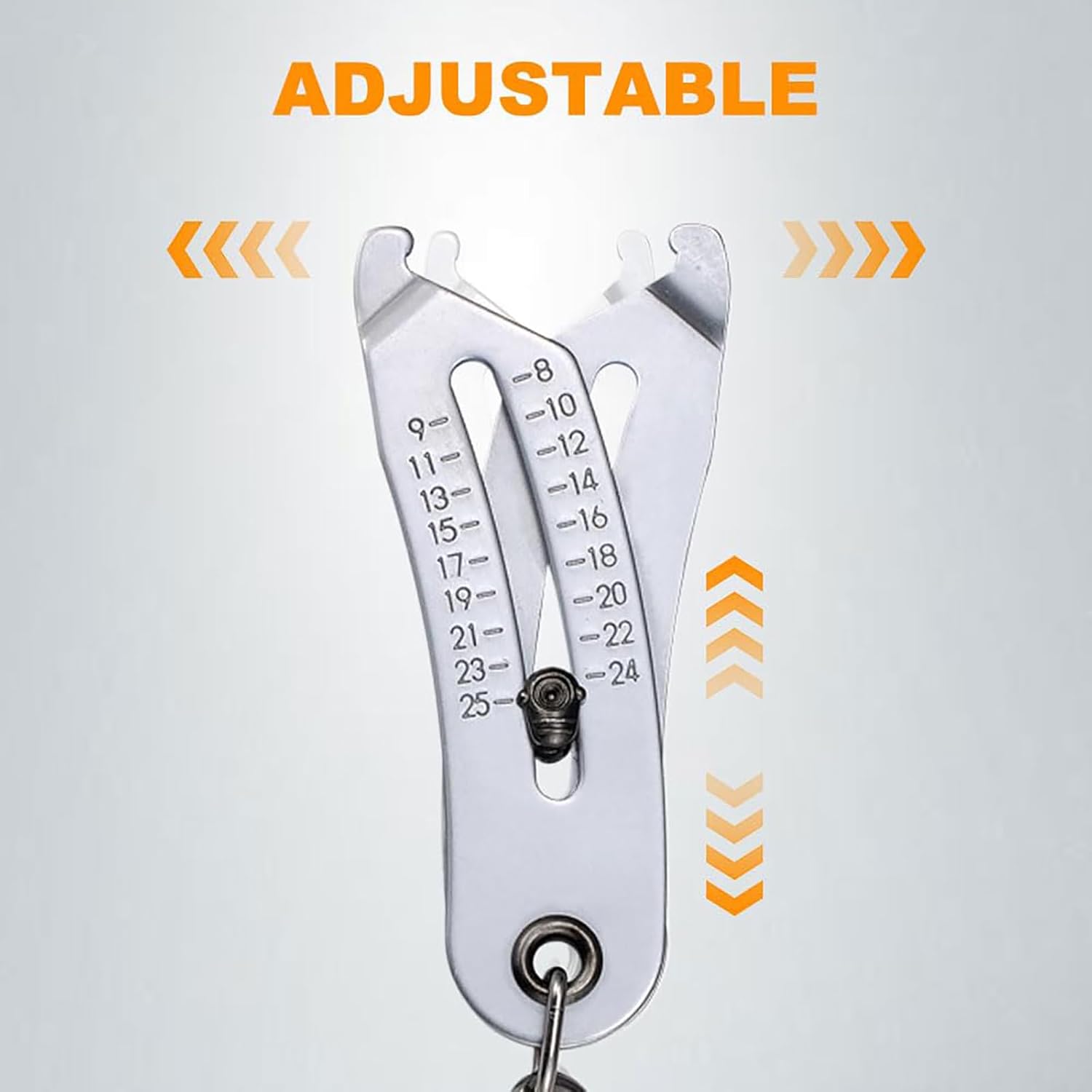 Portable Precise Thread Size Checker Keychain, Bolt Size Finder Keychain Measuring Both Metric & SAE Sizes, V1259-DP01-A-1988