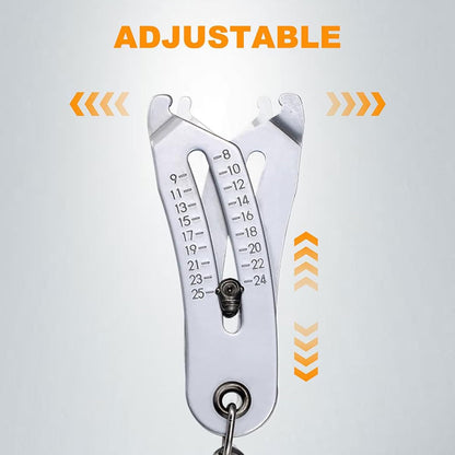 Portable Precise Thread Size Checker Keychain, Bolt Size Finder Keychain Measuring Both Metric & SAE Sizes, V1259-DP01-A-1988