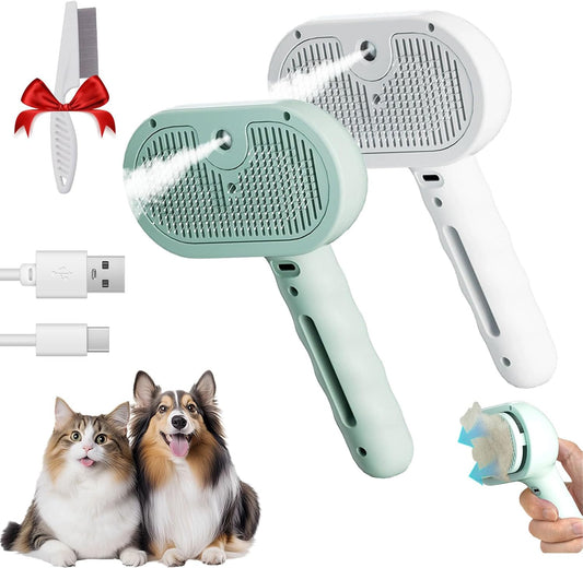 Kivori Pet Grooming Brush, Kivori All in One Pet Grooming Brush, 3-in-1 Pet Water Steam Spray Grooming Comb V1259-DP01-A-1990