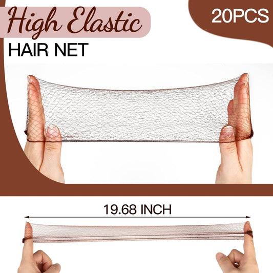 Hair Accessories Set: 20PCS Mesh Hair Nets Invisible and 40PCS U Shaped Hair Pins for Women, Girls, Ballet V1259-DP01-A-2003