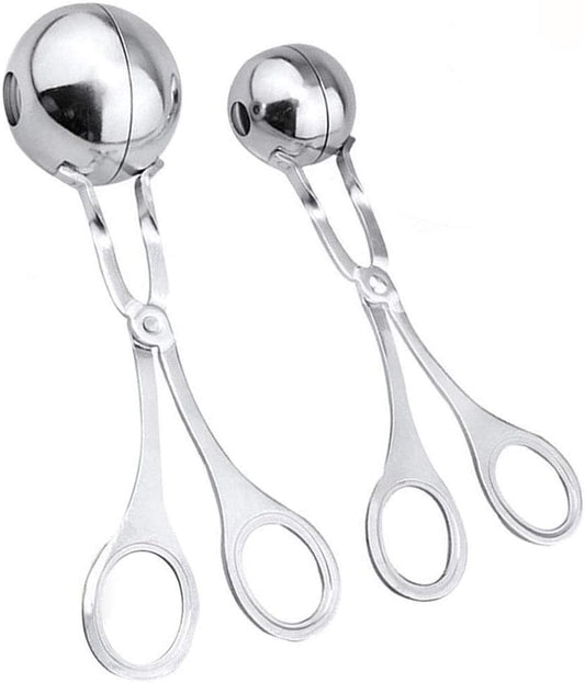 DodoBee Meatball Scoop Ball Maker, 2PCS Stainless Steel Meat Baller Tongs, Cake Pop Maker Meatball Scooper V1259-DP01-A-2007