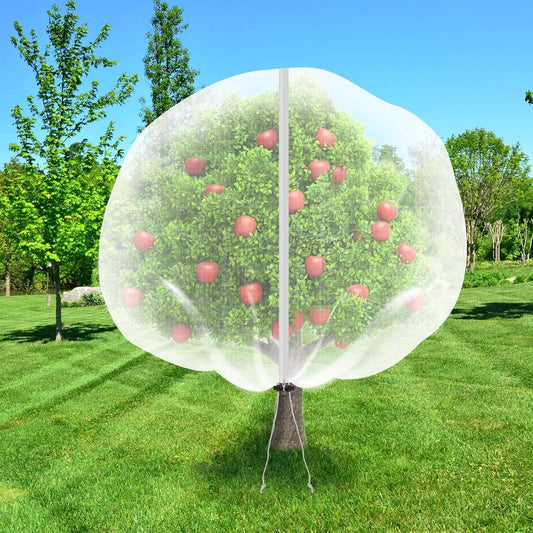1Pack 10 * 10FT Large Fruit Tree Netting Bags with Zipper and Drawstring, Bird Netting for Blueberry Bushes V1259-DP01-A-2008