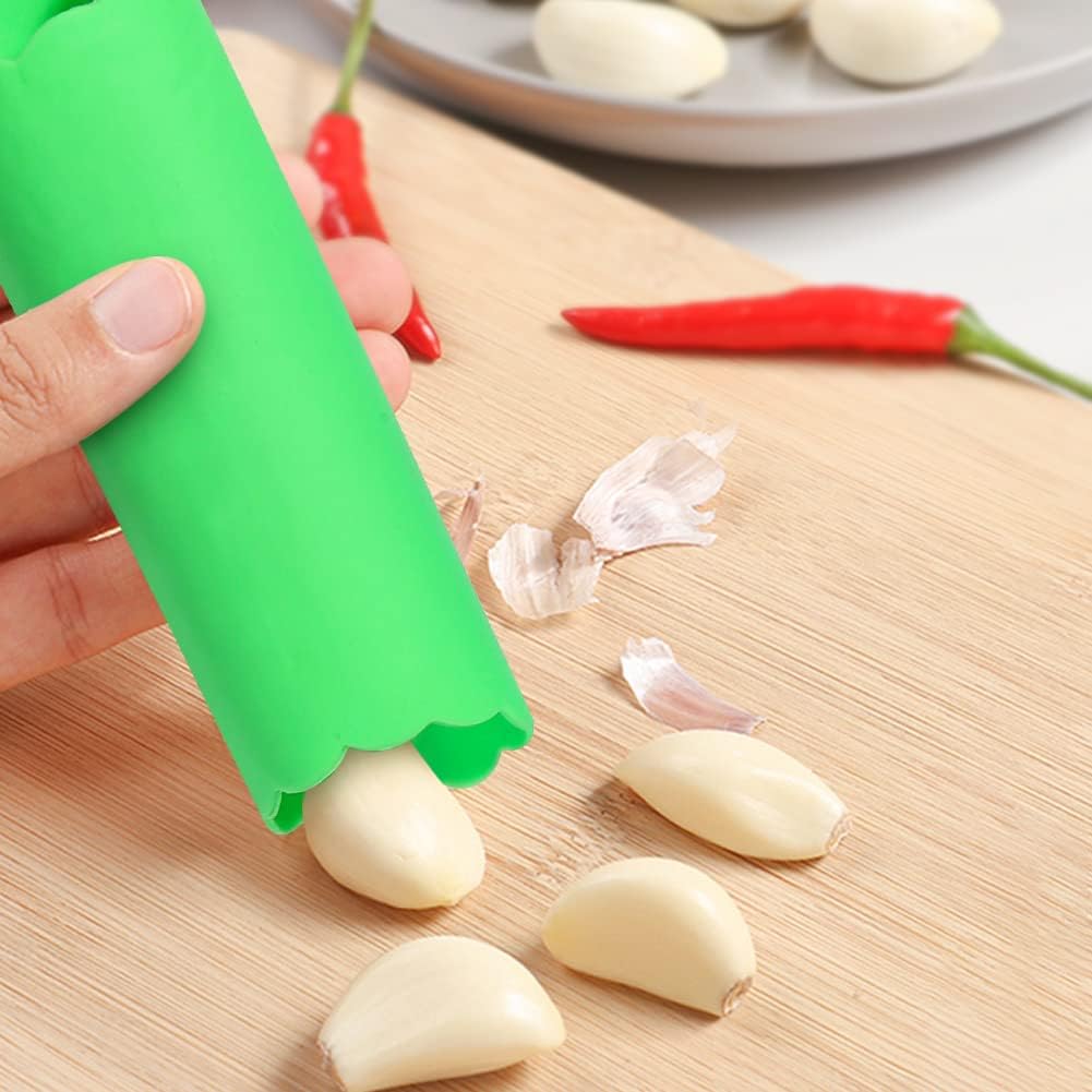 Garlic Peeler, Silicone Garlic Roller Peeling Tube Tool for Useful Kitchen Tools, 3PCS Random Color V1259-DP01-A-2014
