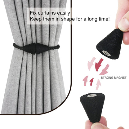 2 Pack Magnetic Curtain Tiebacks Rope Modern Handmade Curtain Tie Backs Decorative Drapes Weave Holdbacks for V1259-DP01-A-2021