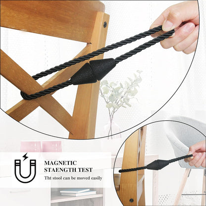 2 Pack Magnetic Curtain Tiebacks Rope Modern Handmade Curtain Tie Backs Decorative Drapes Weave Holdbacks for V1259-DP01-A-2021