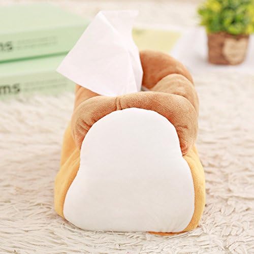 Plush Soft Tissue Case Box Holder - Funny Cute Tissue Box Holder Yellow Simulation Toast Bread Plush Tissue V1259-DP01-A-2026