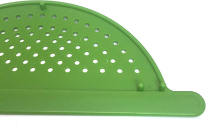 Plastic Kitchen Pot Strainer with Handle - Hand Held Flat Crescent Small Drainer - Handheld for Straining V1259-DP01-A-2030