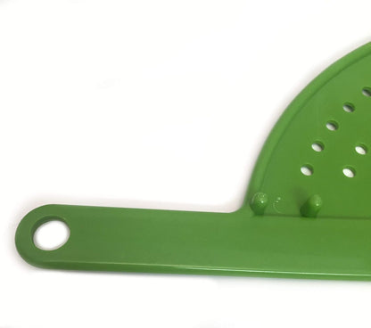 Plastic Kitchen Pot Strainer with Handle - Hand Held Flat Crescent Small Drainer - Handheld for Straining V1259-DP01-A-2030