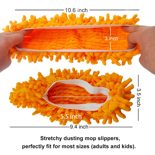 10 PCS 5 Pairs Dust Duster Mop Slippers Shoes Cover, Multi Function Washable Microfiber Foot Socks Floor V1259-DP01-A-2034