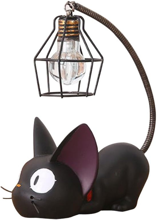 Resin Cat Design lamp Creative Night Light Table Bedside Lamps for Reading (Iron Wire Lampshade,3.1 x 4.7 x V1259-DP01-A-2036