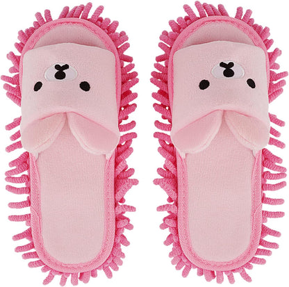 1 Pair Detachable Mop Slippers Shoes Microfiber Chenille Soft Comfortable Dust Dirt Hair Cleaner V1259-DP01-A-2037