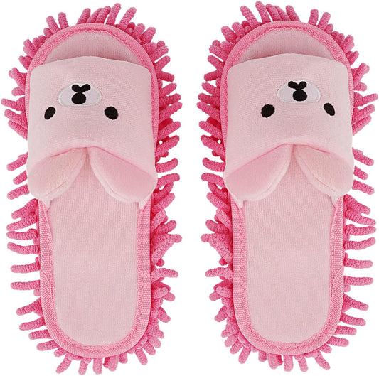 1 Pair Detachable Mop Slippers Shoes Microfiber Chenille Soft Comfortable Dust Dirt Hair Cleaner V1259-DP01-A-2037