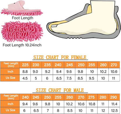 1 Pair Detachable Mop Slippers Shoes Microfiber Chenille Soft Comfortable Dust Dirt Hair Cleaner V1259-DP01-A-2037