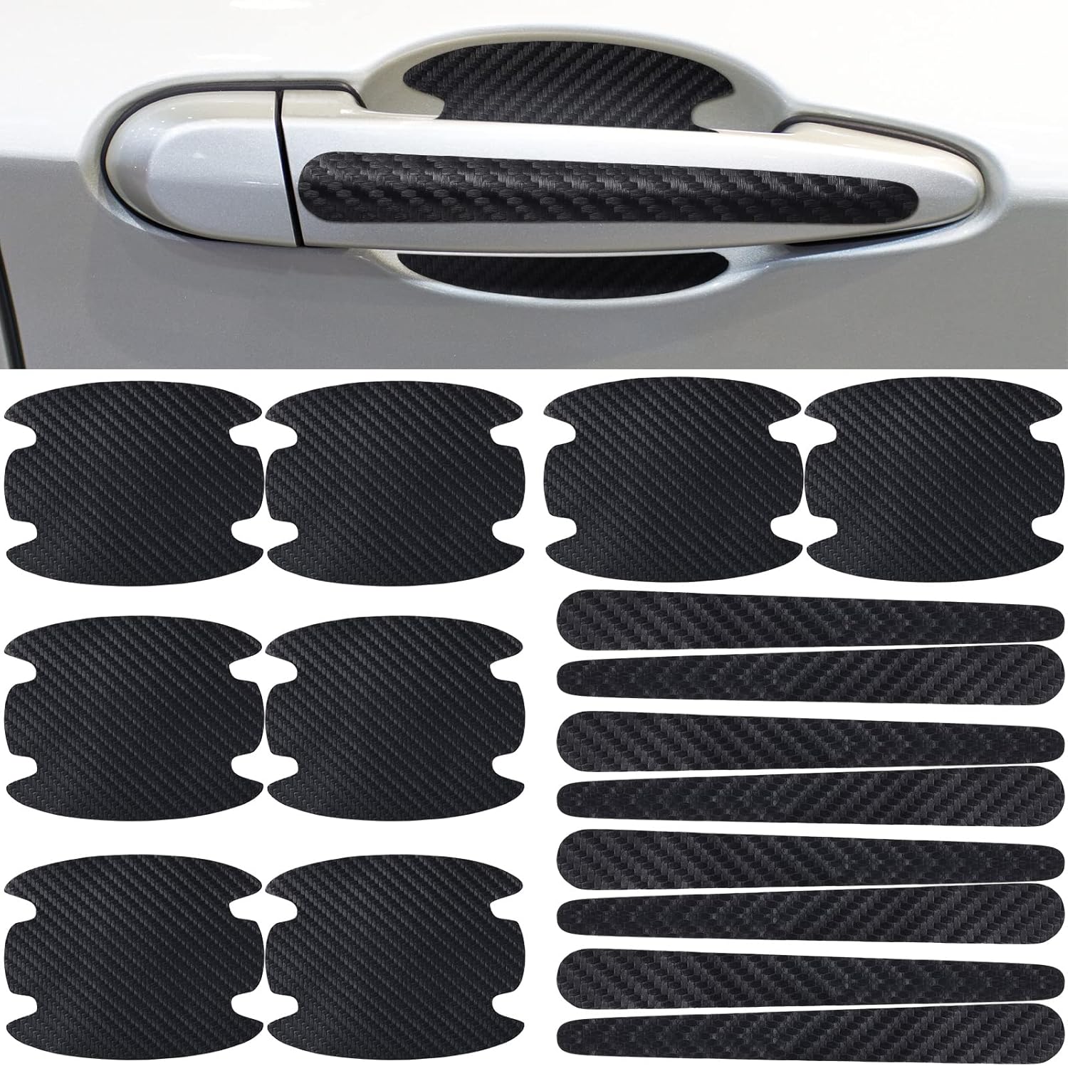 16 Pieces Car Door Handle Scratch Protector Car Door Handle Sticker Cover Scratches Protective Films Car Door V1259-DP01-A-2042